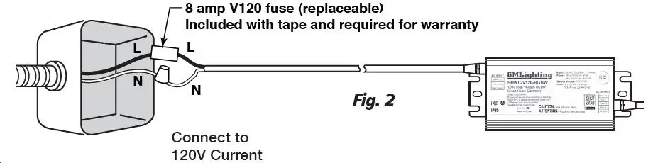GM Lighting SHWC-V120-RGBW Smart Wi-Fi Light Controller Fig4