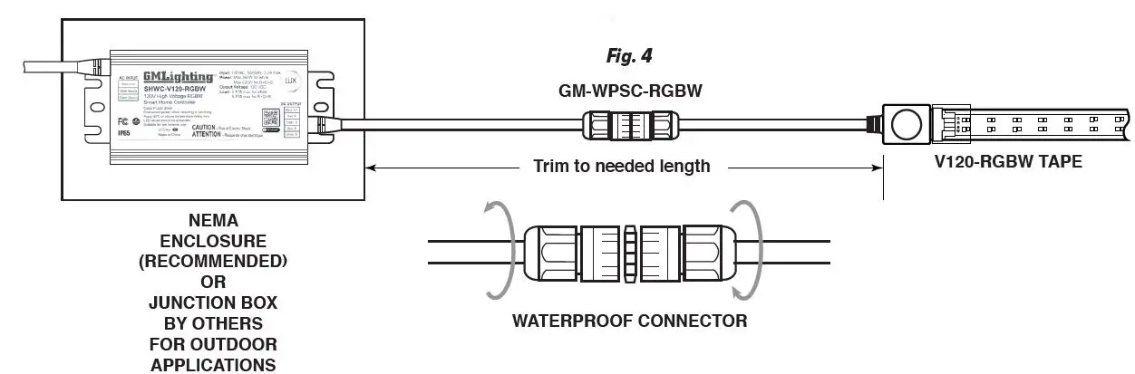 GM Lighting SHWC-V120-RGBW Smart Wi-Fi Light Controller Fig6