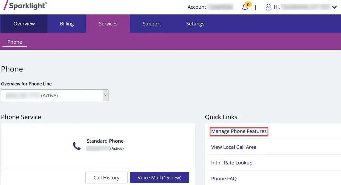 Sparklight Commpilot Voice Portal User Guide