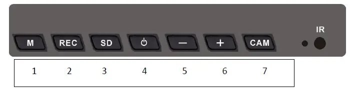 ELINZ M7AHDRV108010M 7 Inch AHD Car Monitor CCD 4PIN Reversing Camera FIG 1