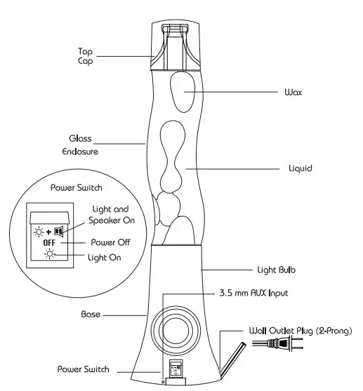 ColorFlow HI FI Speaker Lamp Parts