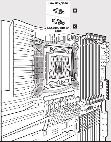 CORSAIR Hydro - Installing the Intel Standof Screws