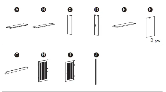 TEAMSON HOME EHF-F0007 Elegant Home Fashions Newport Wall Mounted Cabinet fig 4