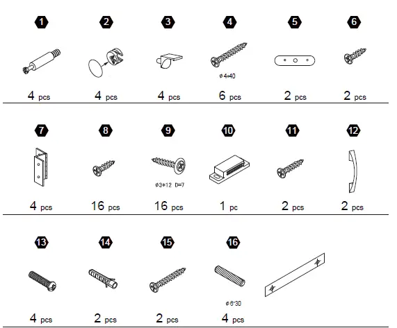 TEAMSON HOME EHF-F0007 Elegant Home Fashions Newport Wall Mounted Cabinet fig 5