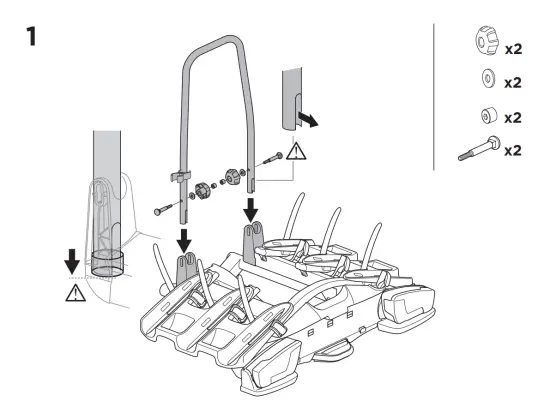 THULE-926-VeloCompact-Tow-Bar-Mounted-Bike-Carrier-Installation-Assembly