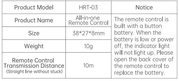 hohem HRT-03 All-in-One Remote Control FIG 3