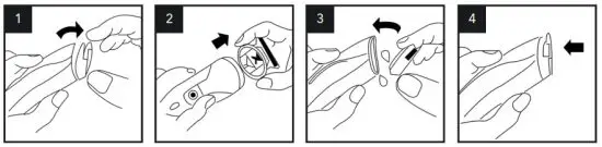 PROZIS REY Clipper and Trimmer Set for Hair and Beard - Changing the attachment heads