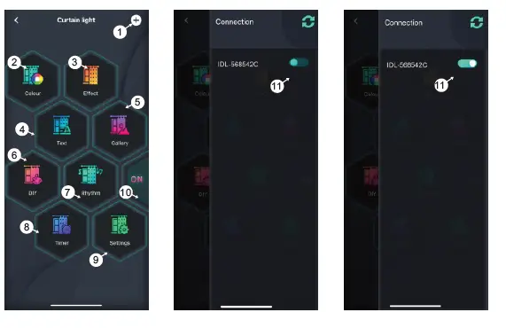 IDEAL LED Curtain Lamp Bluetooth Magic String Lights 4