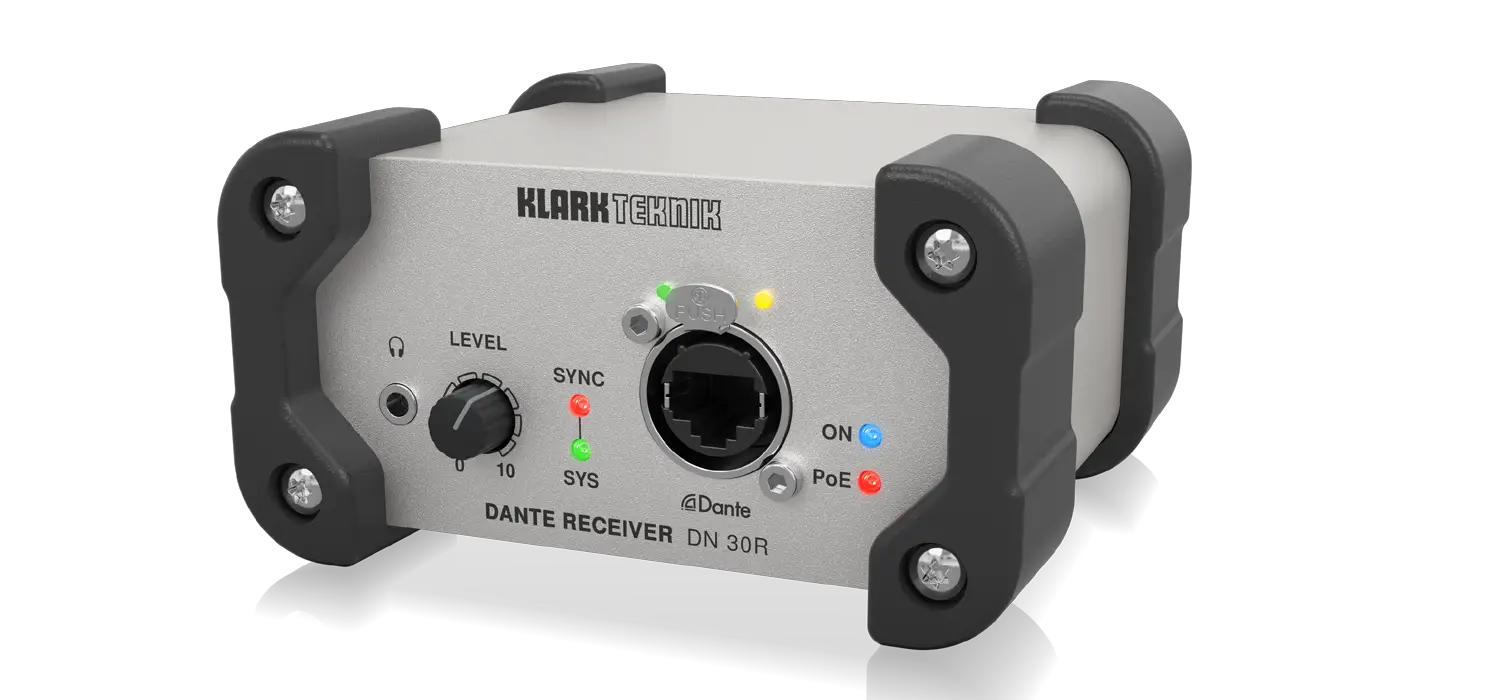 Klark Teknik 2-channel Dante Audio Receiver Transmitter High Performance Networking User Manual