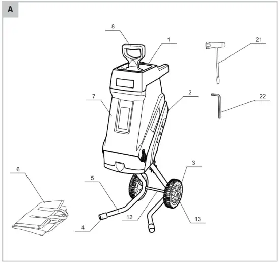 VONROC GS502AC 2500W Shredder fig 1