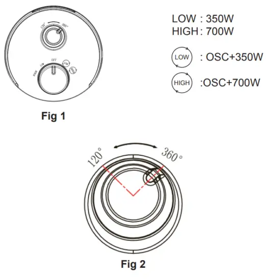 Adexa HA 35 Patio Heater - dayagram