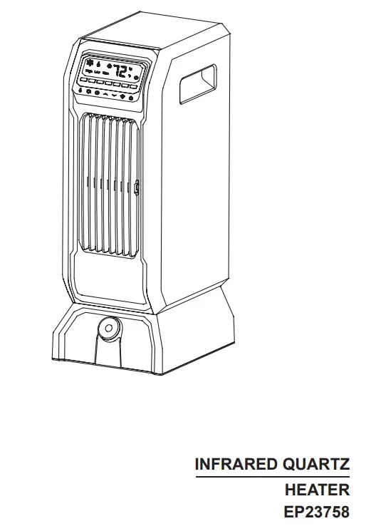 COSTWAY EP23758 1500W 12H Timer Remote Control Electric Space Heater User Manual