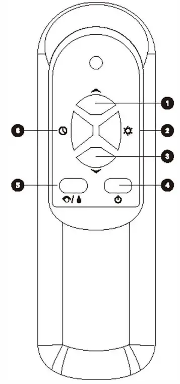 COSTWAY EP23758 1500W 12H Timer Remote Control Electric Space Heater User Manual - Remote Control