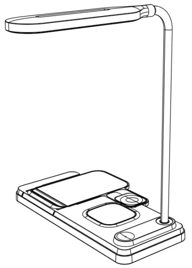 Shenzhen Haitao Sci Tech HT503 4 in 1 LED Lamp Wireless Charger