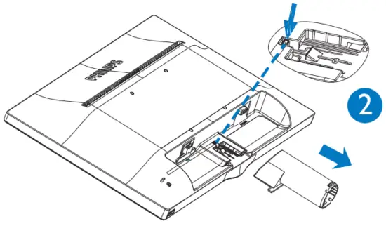 PHILIPS 193V5LSB2 LCD Monitor - Detach the base column