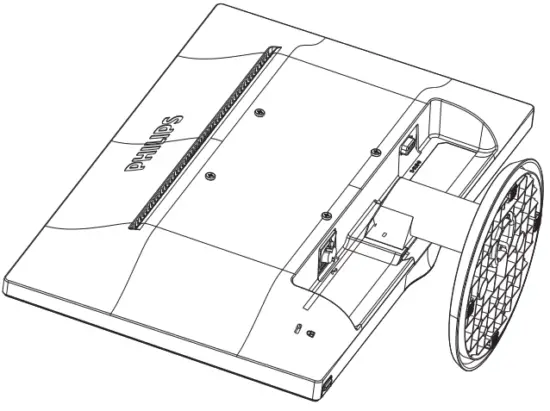 PHILIPS 193V5LSB2 LCD Monitor - Remove the Base Stand