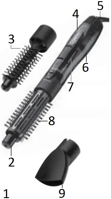 CONAIR BC171NCSR 1000W Tourmaline Ceramic Hot Air Brush A