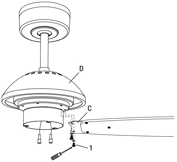 Attaching the fan blades