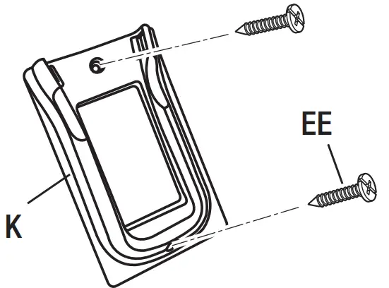 Installing the remote control holder