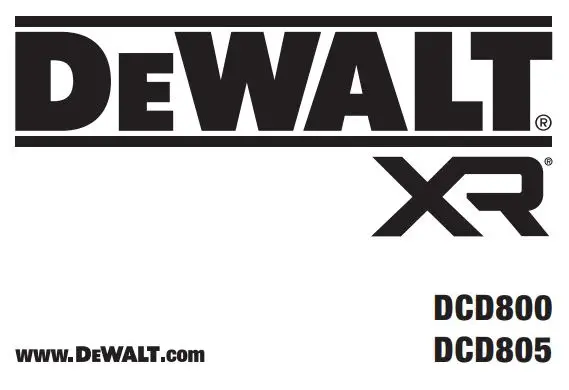 DEWALT DCD800 Brushless Cordless 1 2 in. Drill Driver Kit Instruction Manual