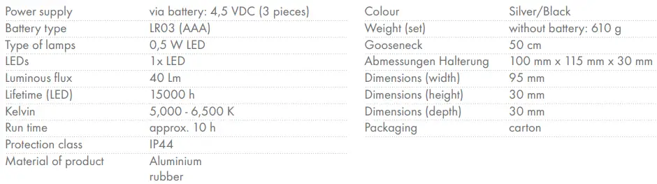 SCHWAIGER 658170 LED BBQ Grill Light Torch with Holder and Gooseneck 3