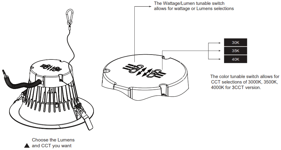 MaxLiTe RCF832WCSDW Universal Downlight - fig3