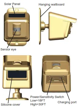 D01 Wireless Motion Sensor and Driveway Alarm for Home Security System-3