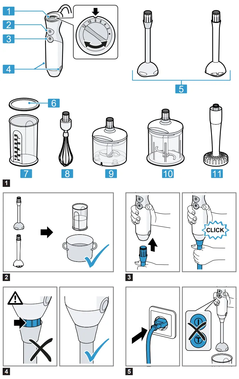 BOSCH MSM6S90BGB ErgoMixx Hand Blender - 1