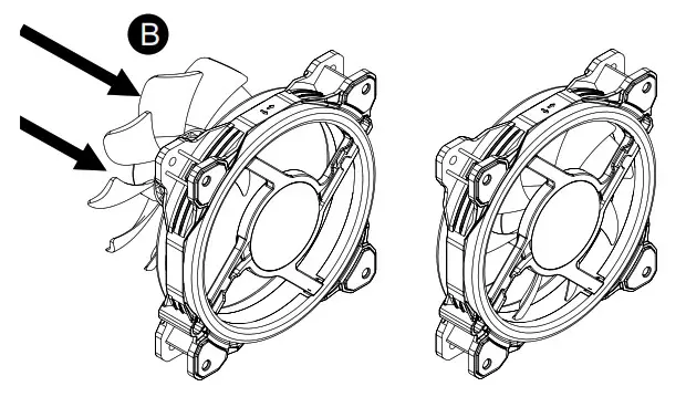 thermaltake CL F137 PL12SW A Swafan 12 RGB Radiator Fan - Installation Guide 5