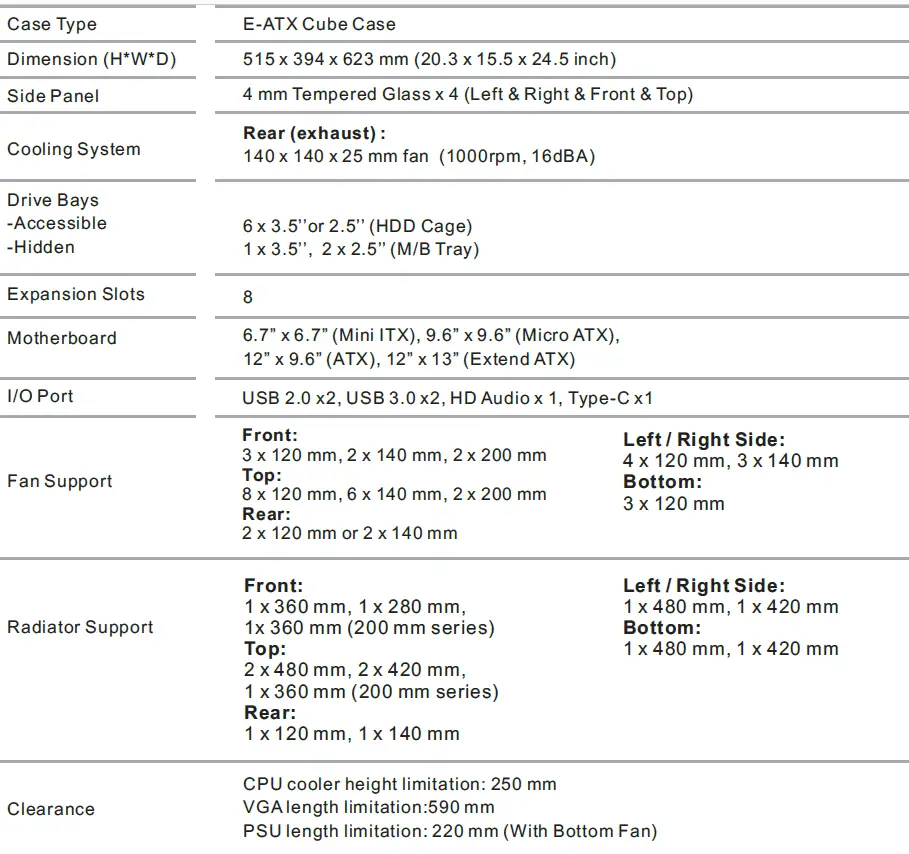 thermaltake LEVEL 20 XT Cube Chassis Tower 01