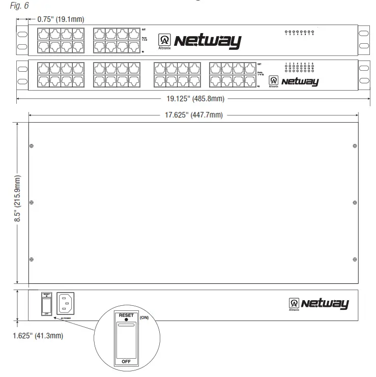 Altronix NetWay V Series PoE Solution for Standard Network Infrastructure - Rack Mount Chassis