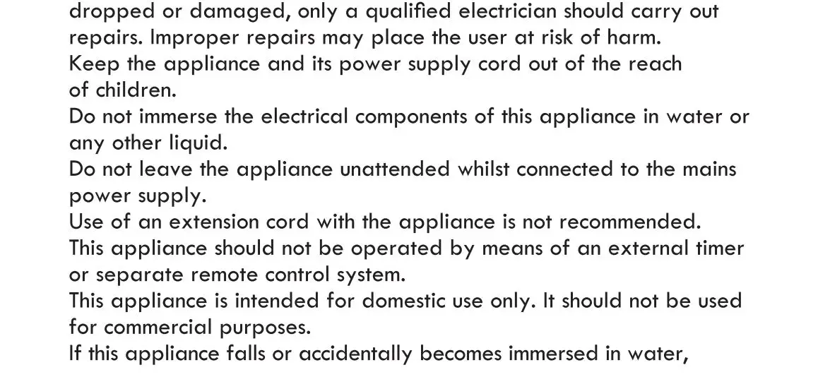 PROGRESS CHEVRON 2-Slice Toaster Instruction Manual - Safety Instructions text 2