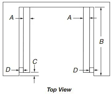 KitchenAid 27 Inch and 30 Inch Electric Single and Double Built In Oven Flush Installation Guide - Cleats and spacers must be recessed