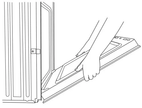 KitchenAid 27 Inch and 30 Inch Electric Single and Double Built In Oven Flush Installation Guide - Locate the oven door hinge locks