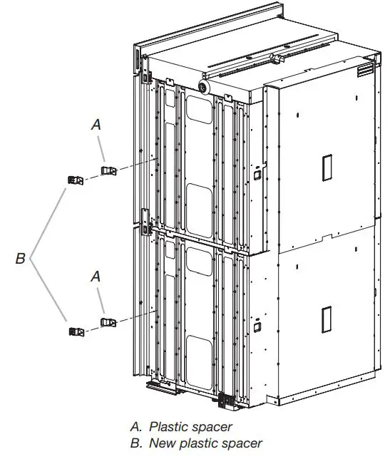 KitchenAid 27 Inch and 30 Inch Electric Single and Double Built In Oven Flush Installation Guide - Using the 2 screws removed