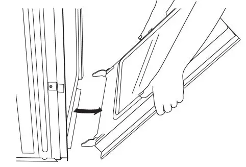 KitchenAid 27 Inch and 30 Inch Electric Single and Double Built In Oven Flush Installation Guide - Using two hands, grasp the edges of the oven door