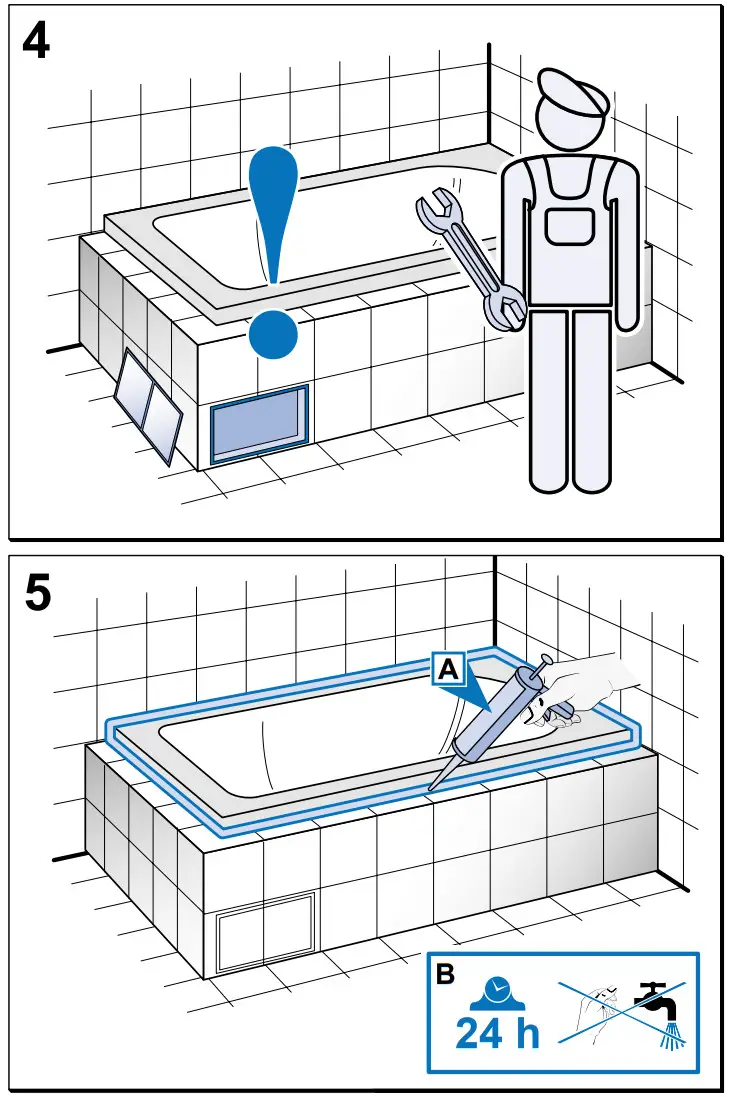 Villeroy Boch UBQ177OBE2V-01 Oberon Rectangular Bath - Figure 9