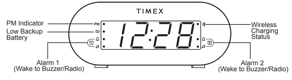 Timex TW500 Wireless Charging Alarm Clock Radio (3)