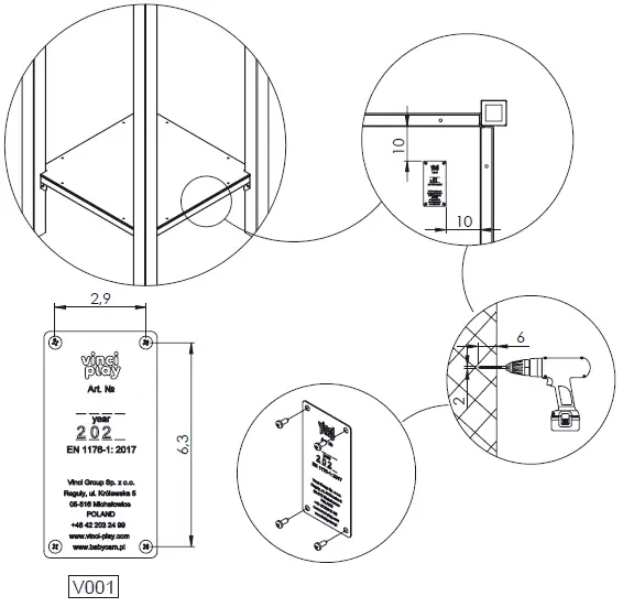 vinci play 1711 Steel Melalic L-CLLR 28