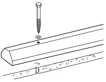 ULINE Plastic Parking Stop - LAG BOLT METHOD