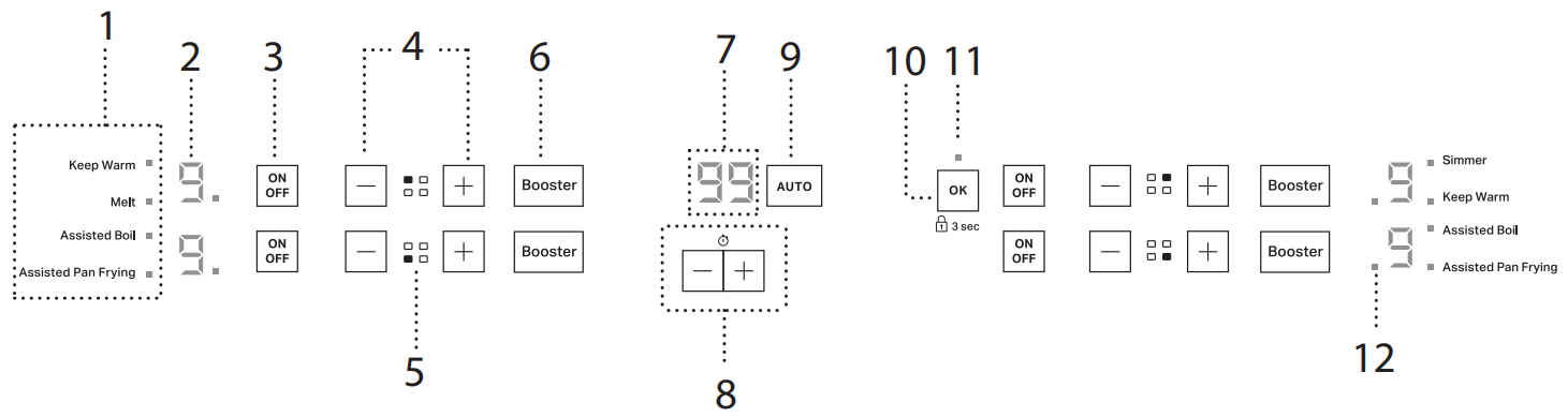 Whirlpool WCI55US0JS 30 Inch Touch Activated Electronic Induction Cooktop - FIGURE 2