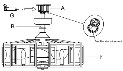 WAREHOUSE DW01W05MB 25 Inch Ceiling Fan-FIG13