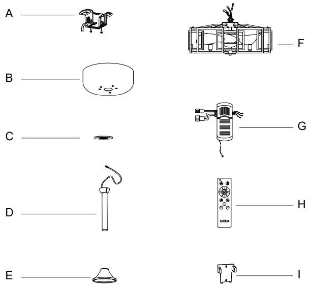 WAREHOUSE DW01W05MB 25 Inch Ceiling Fan-FIG4