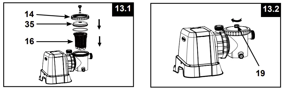 Motor pre-filtering assembly setup