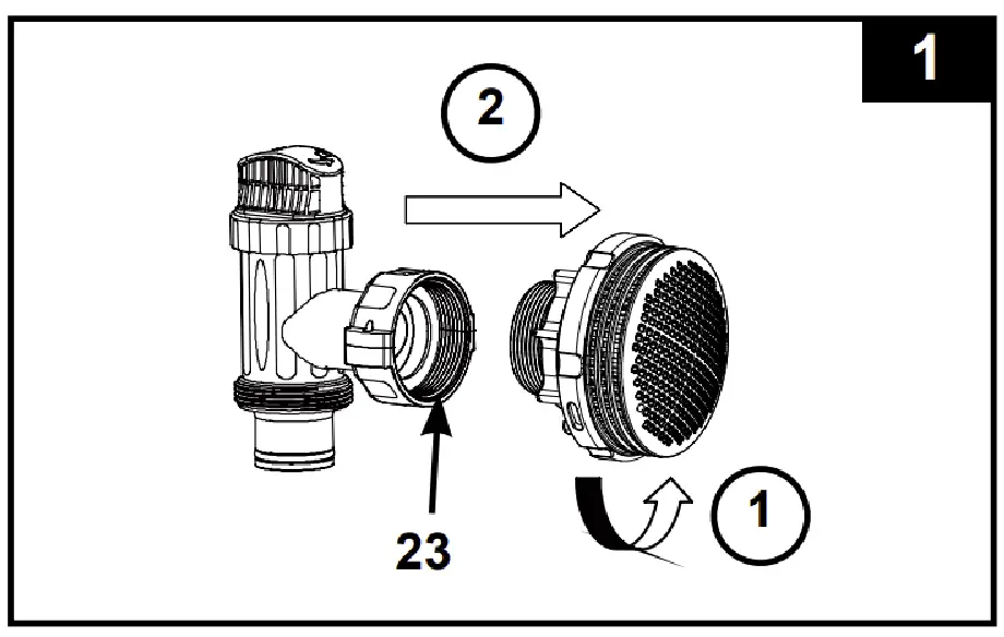Pool Outlet - Strainer & Plunger Valve Setup