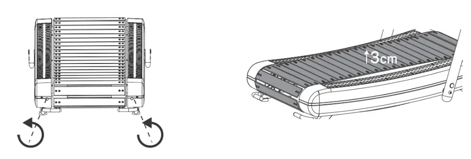 kogan FSMNTRDL40A FORTIS Freerunner Curved Treadmil - Belt tension 1