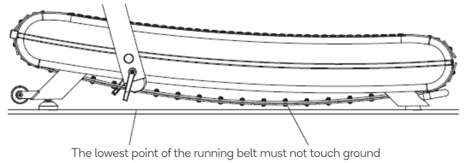 kogan FSMNTRDL40A FORTIS Freerunner Curved Treadmil - Belt tension
