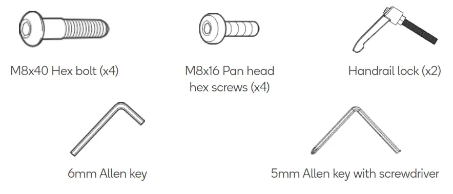 kogan FSMNTRDL40A FORTIS Freerunner Curved Treadmil - Hardware bag