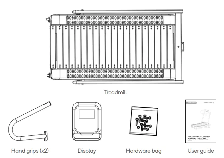 kogan FSMNTRDL40A FORTIS Freerunner Curved Treadmil - IN THE BOX l