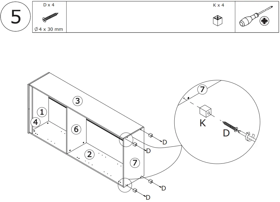 FUFU GAGA LJY KF200050 01 White Particleboard 5 Shelf Bookcase - fig 12